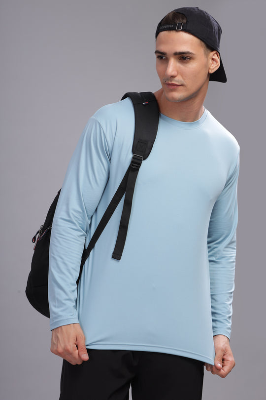 Air Cool Tee – Full Sleeve - Sky Blue Plain