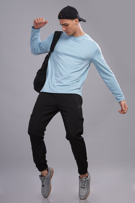 Air Cool Tee – Full Sleeve - Sky Blue Plain