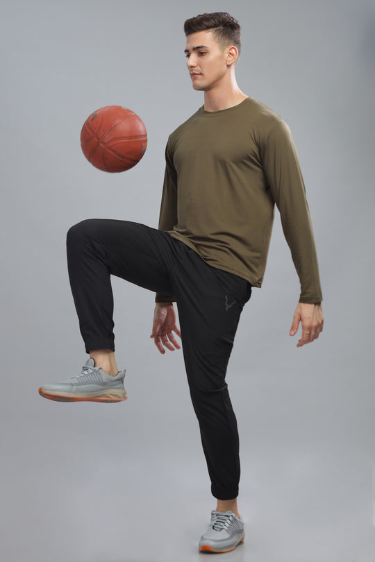 Air Cool Tee – Full Sleeve - Olive Plain