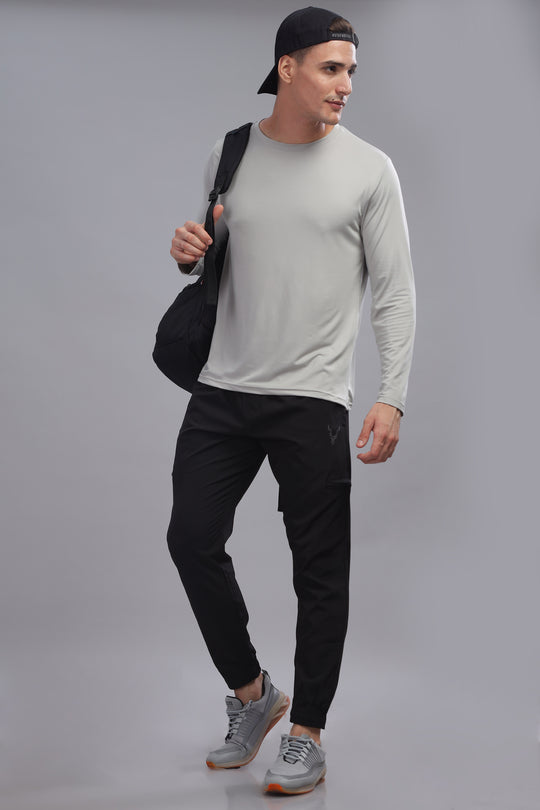 Air Cool Tee – Full Sleeve - Light Grey Plain