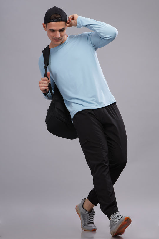 Air Cool Tee – Full Sleeve - Sky Blue Plain