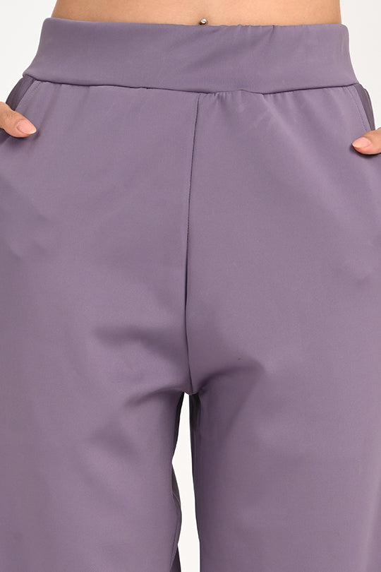 Stain Proof Purple Wide Leg Pants