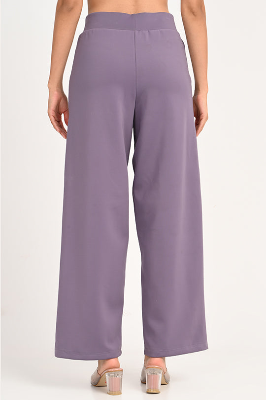 Stain Proof Purple Wide Leg Pants