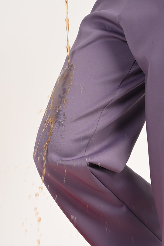 Stain Proof Purple Wide Leg Pants