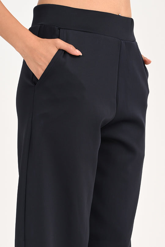 Stain Proof Navy Wide Leg Pants
