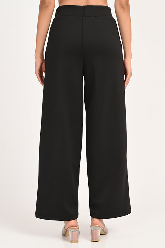 Stain Proof Black Wide Leg Pants