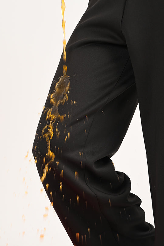 Stain Proof Black Wide Leg Pants