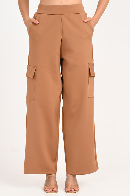 Stain Proof Brown Cargo Pants