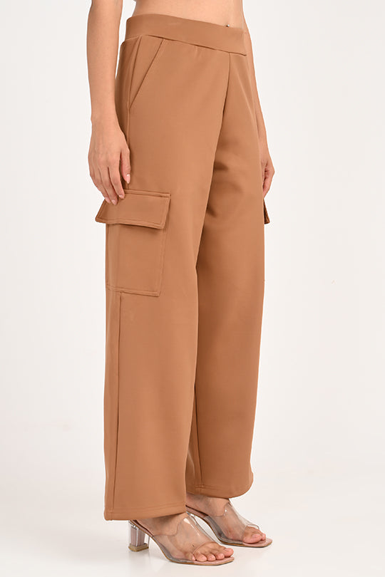 Stain Proof Brown Cargo Pants