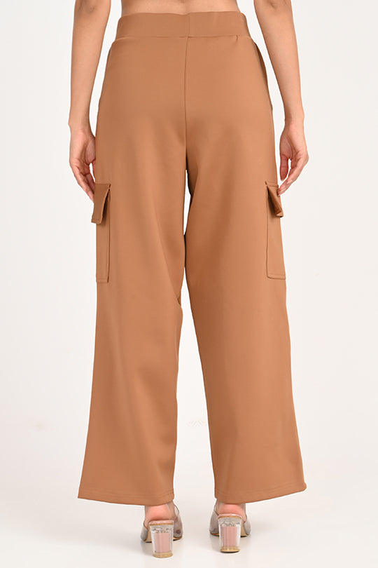 Stain Proof Brown Cargo Pants