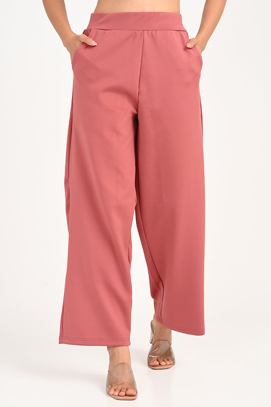 Stain Proof Wide Peach Leg Pants