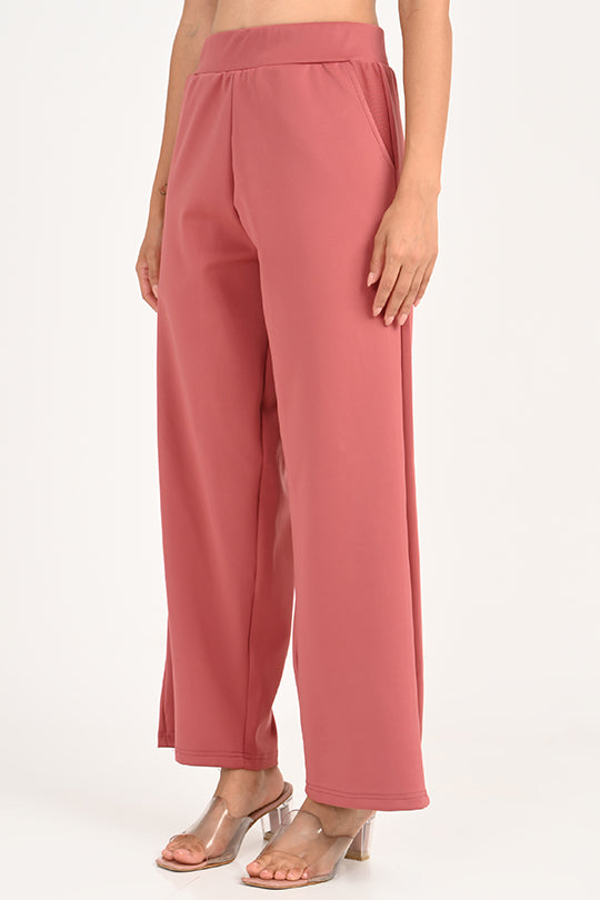 Stain Proof Wide Peach Leg Pants