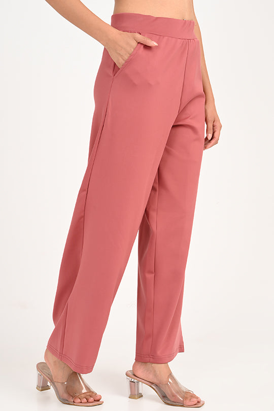 Stain Proof Wide Peach Leg Pants