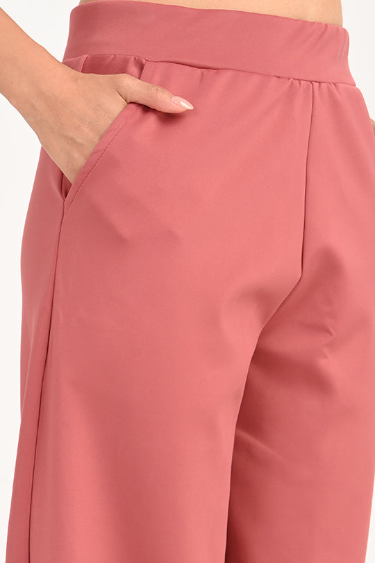 Stain Proof Wide Peach Leg Pants