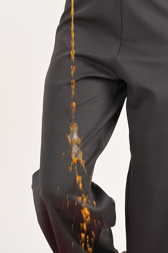 Stain Proof Dark Grey Wide Leg Pants