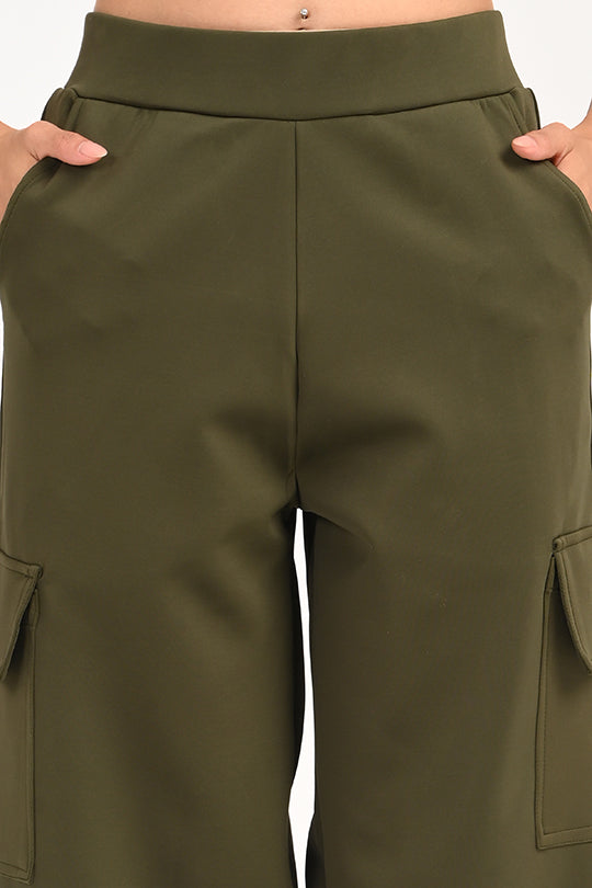 Stain Proof Olive Cargo Pants