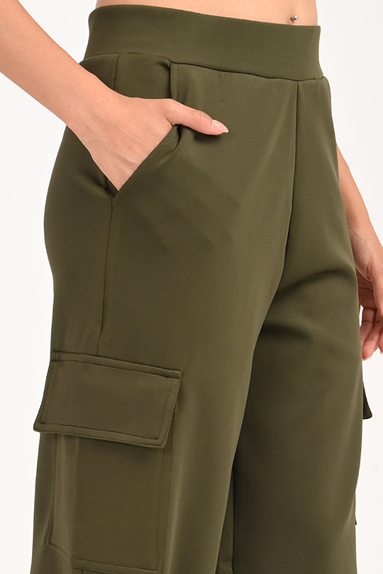 Stain Proof Olive Cargo Pants