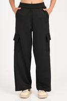 Stain Proof Black Cargo Pants
