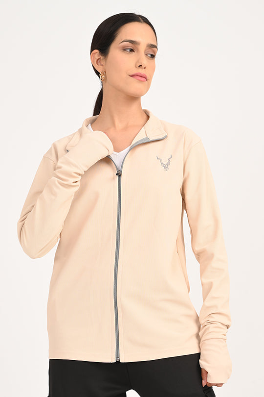 ADDAXPLAY Sunproof & Stain-Proof Performance Jacket in Light Cream