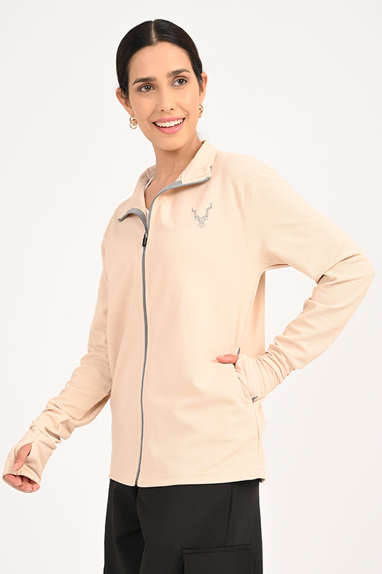 ADDAXPLAY Sunproof & Stain-Proof Performance Jacket in Light Cream