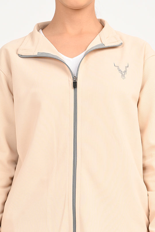 ADDAXPLAY Sunproof & Stain-Proof Performance Jacket in Light Cream