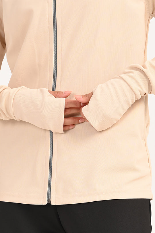 ADDAXPLAY Sunproof & Stain-Proof Performance Jacket in Light Cream