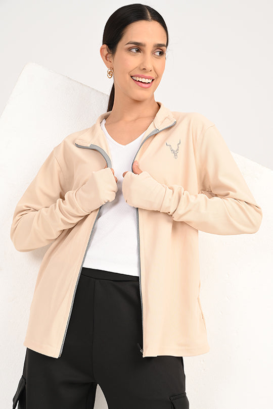 ADDAXPLAY Sunproof & Stain-Proof Performance Jacket in Light Cream