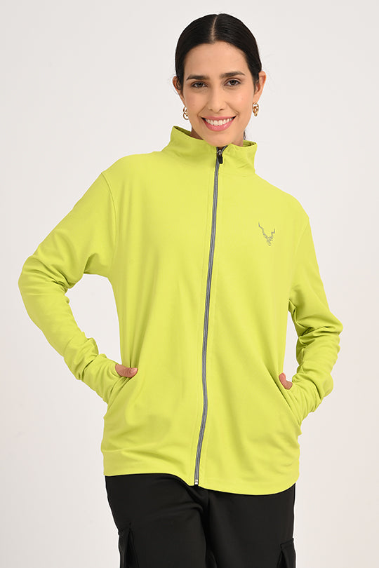 ADDAXPLAY Sunproof & Stain-Proof Performance Jacket in Lime Green