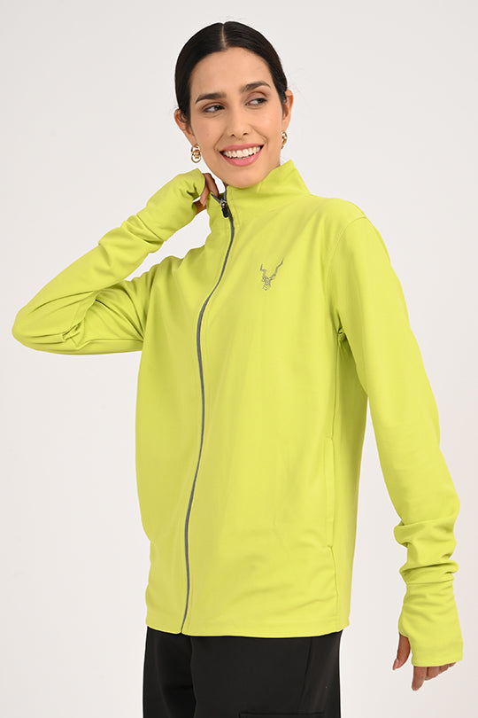 ADDAXPLAY Sunproof & Stain-Proof Performance Jacket in Lime Green