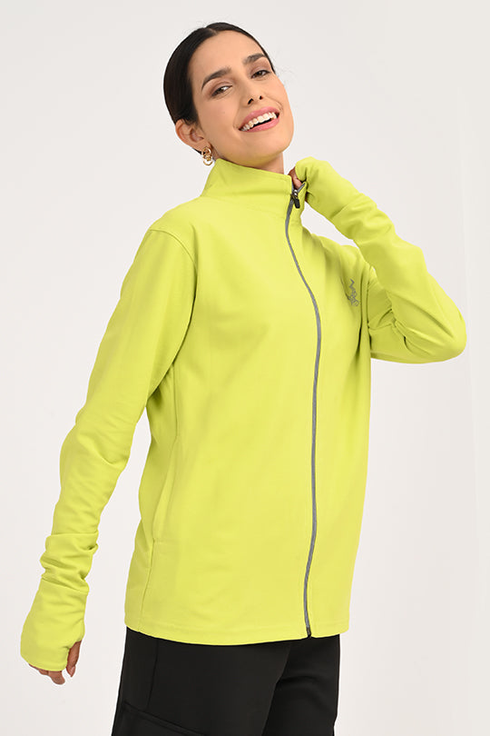 ADDAXPLAY Sunproof & Stain-Proof Performance Jacket in Lime Green