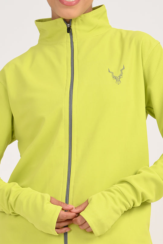 ADDAXPLAY Sunproof & Stain-Proof Performance Jacket in Lime Green