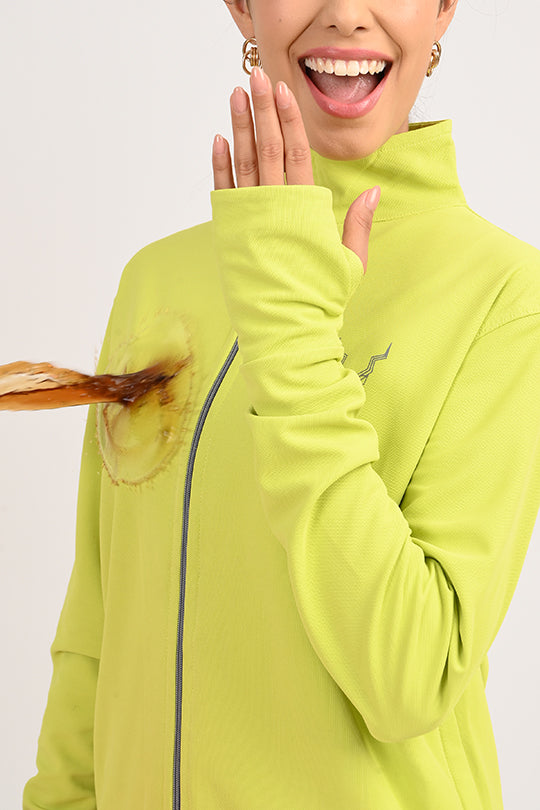 ADDAXPLAY Sunproof & Stain-Proof Performance Jacket in Lime Green