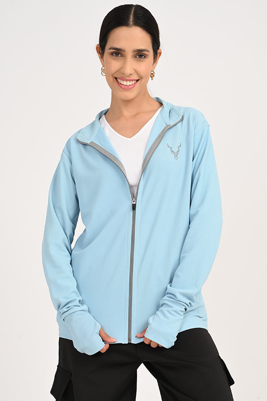 ADDAXPLAY Sunproof & Stain-Proof Performance Jacket in Light Blue