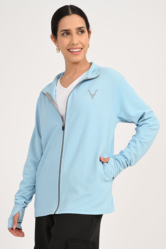 ADDAXPLAY Sunproof & Stain-Proof Performance Jacket in Light Blue