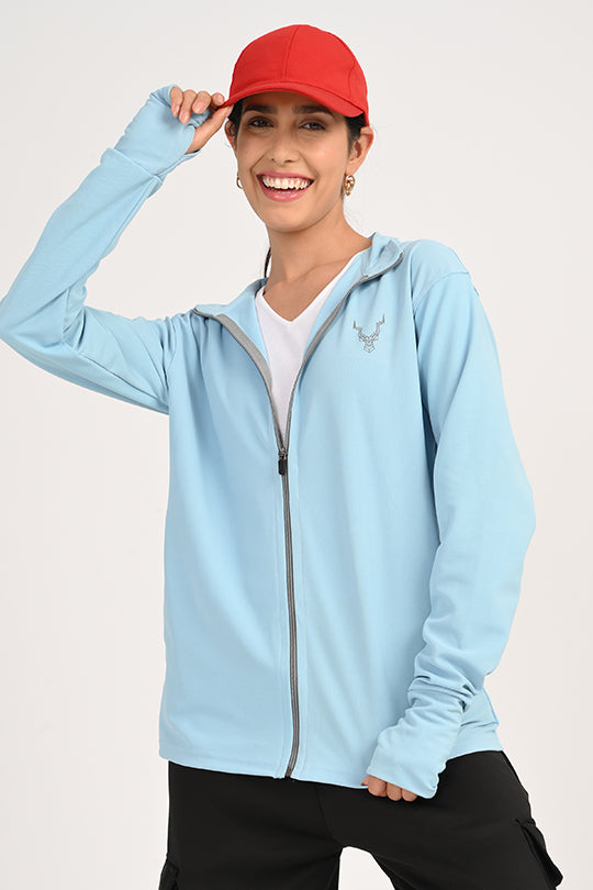 ADDAXPLAY Sunproof & Stain-Proof Performance Jacket in Light Blue