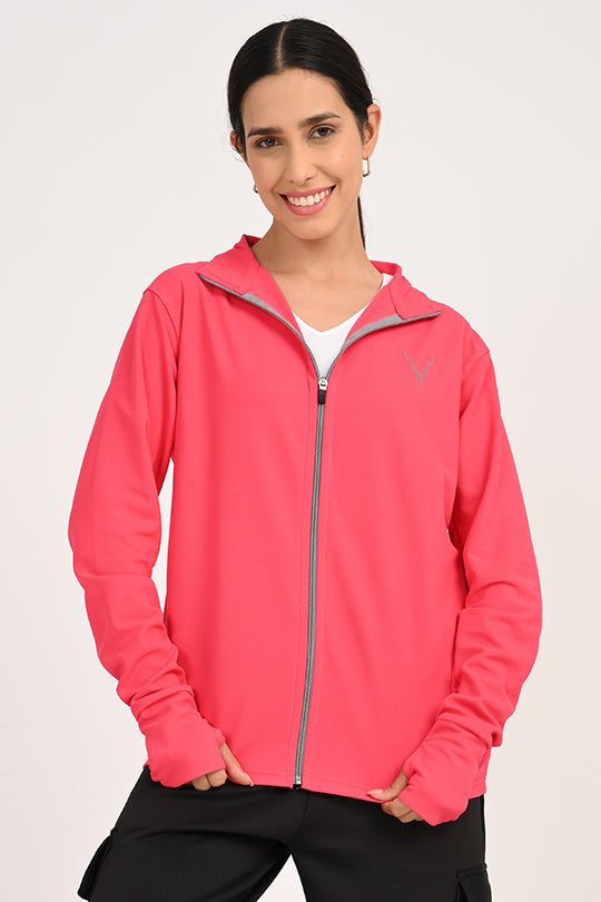 ADDAXPLAY Sunproof & Stain-Proof Performance Jacket in Hot Pink