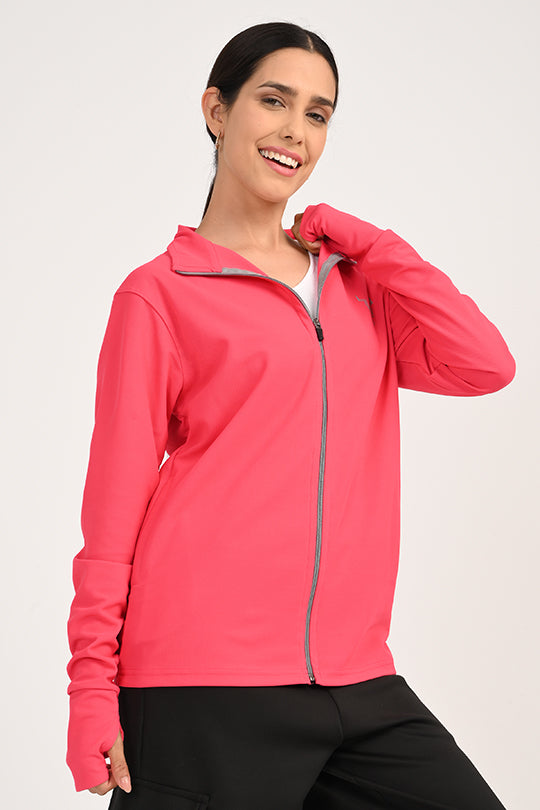 ADDAXPLAY Sunproof & Stain-Proof Performance Jacket in Hot Pink