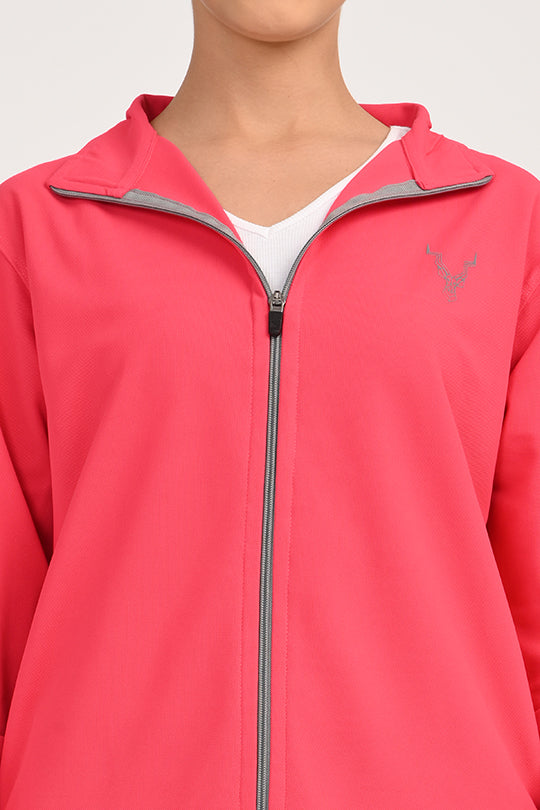 ADDAXPLAY Sunproof & Stain-Proof Performance Jacket in Hot Pink