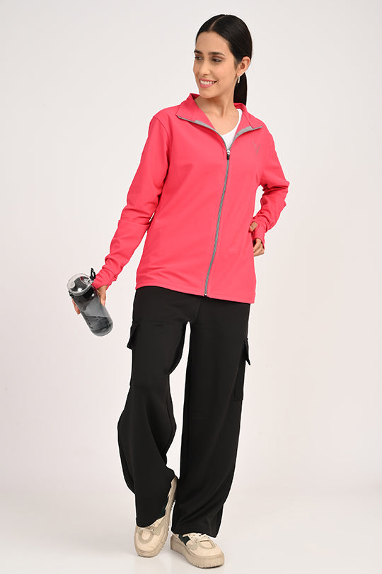 ADDAXPLAY Sunproof & Stain-Proof Performance Jacket in Hot Pink