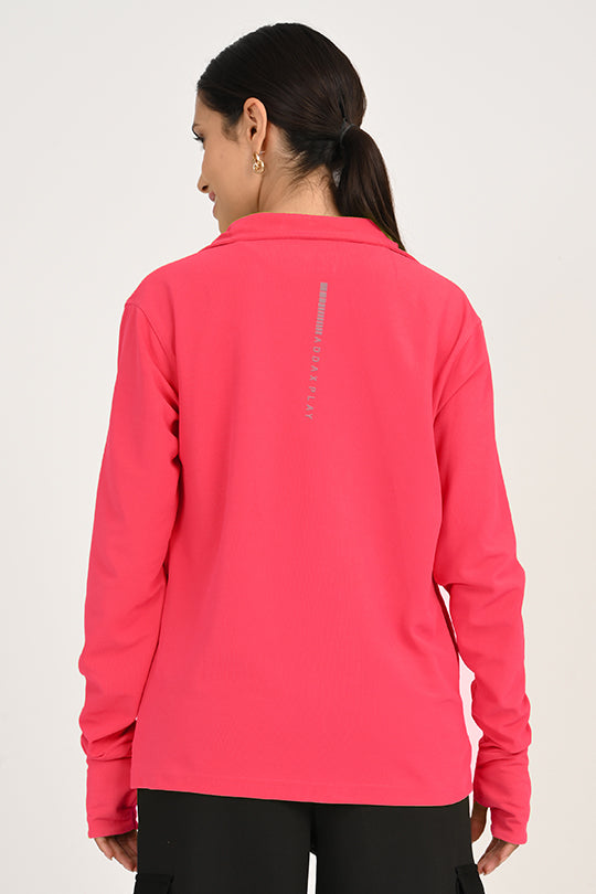 ADDAXPLAY Sunproof & Stain-Proof Performance Jacket in Hot Pink