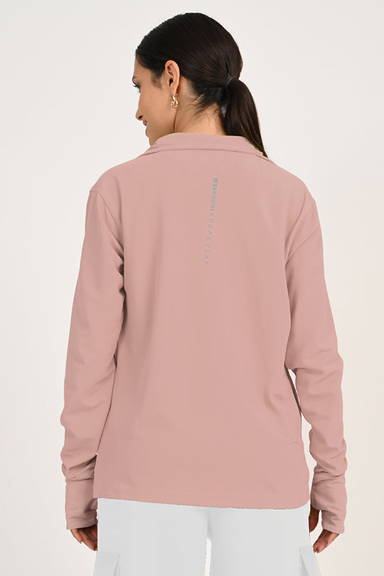 ADDAXPLAY Sunproof & Stain-Proof Performance Jacket in Dusky Rose