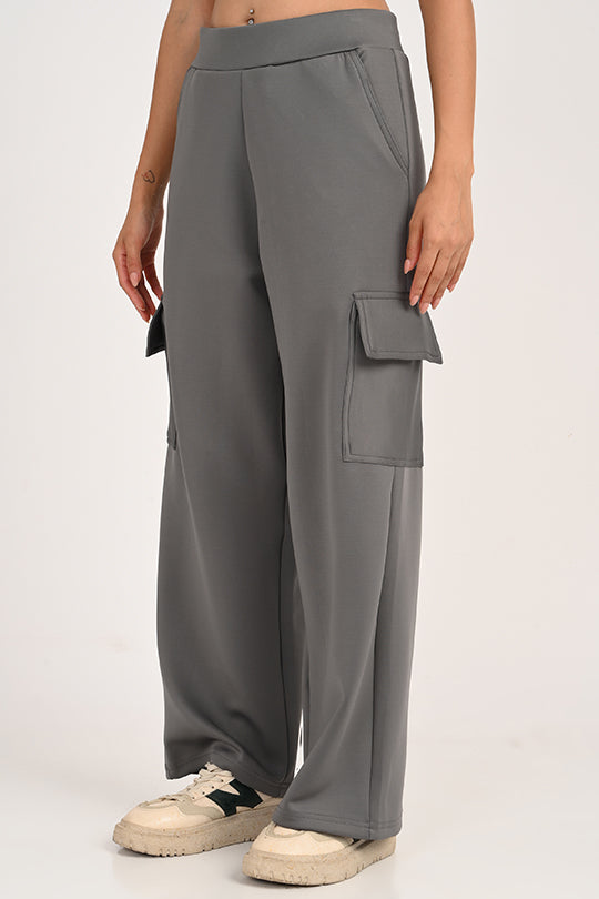 Stain Proof Grey Cargo Pants