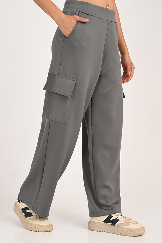 Stain Proof Grey Cargo Pants