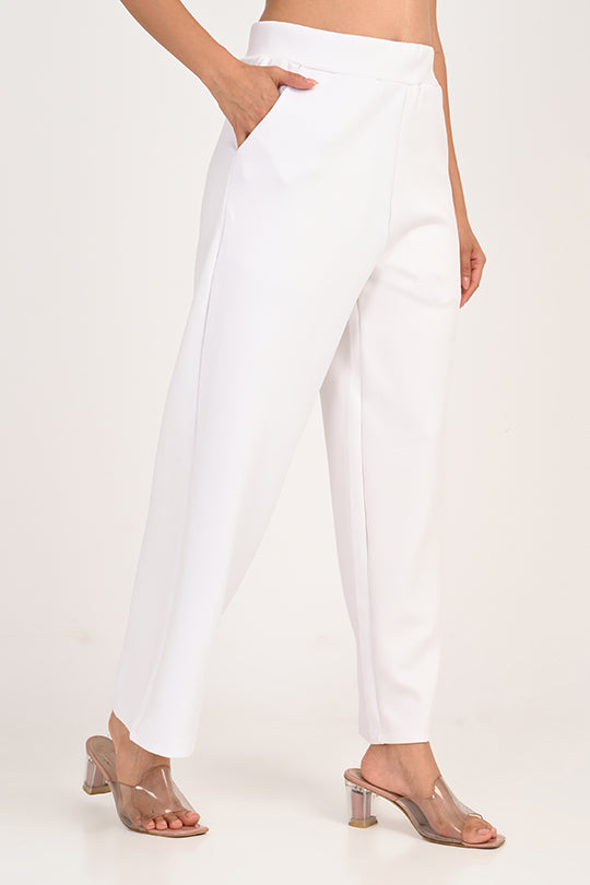 Stain Proof White Wide Leg Pants
