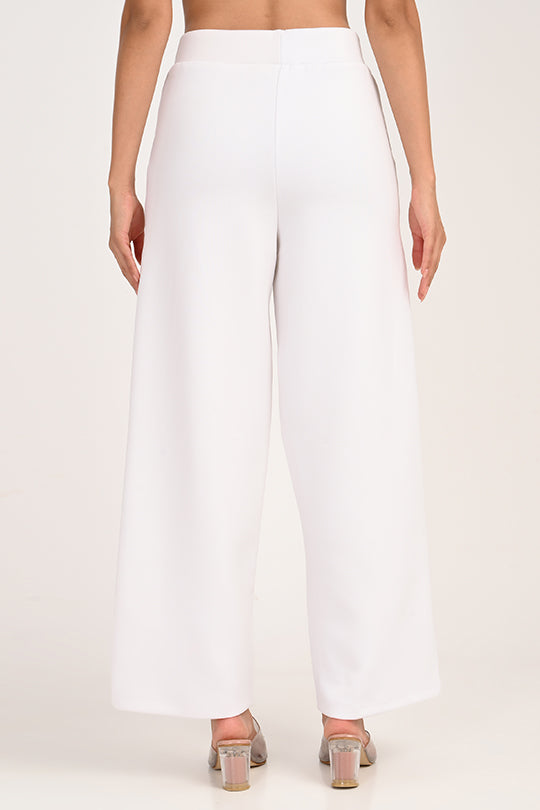 Stain Proof White Wide Leg Pants