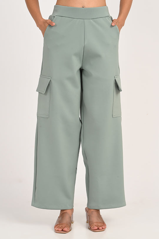 Stain Proof Sage Green Cargo Pants