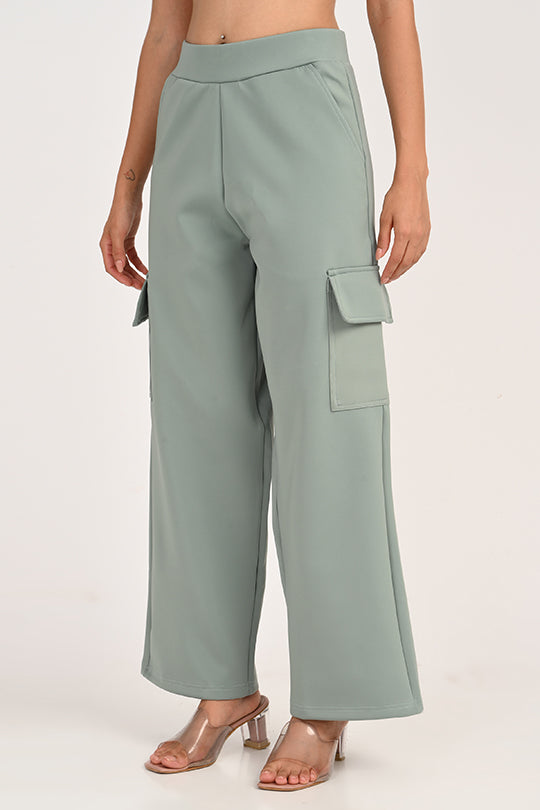 Stain Proof Sage Green Cargo Pants