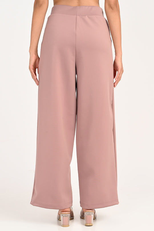 Stain Proof Dusky Rose Wide Leg Pants