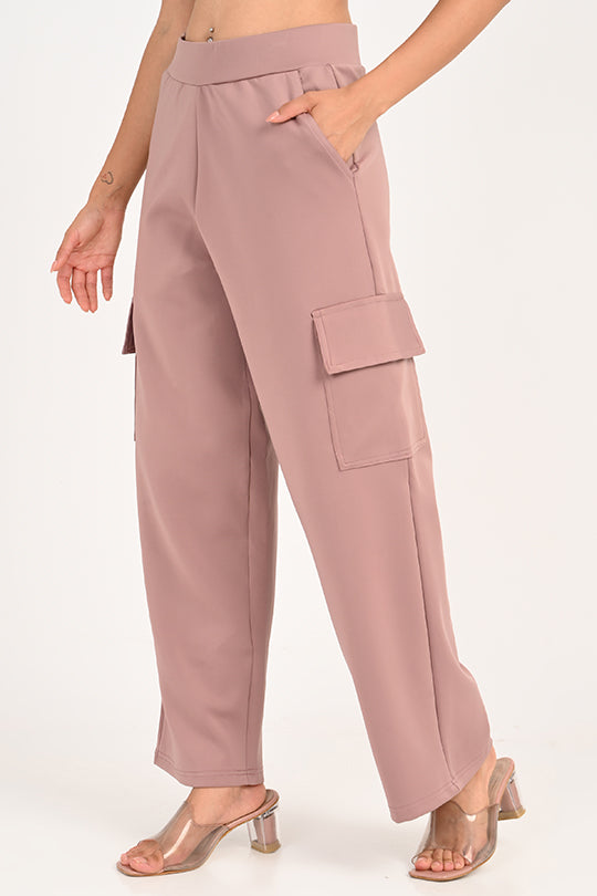 Stain Proof Dusky Rose Cargo Pants