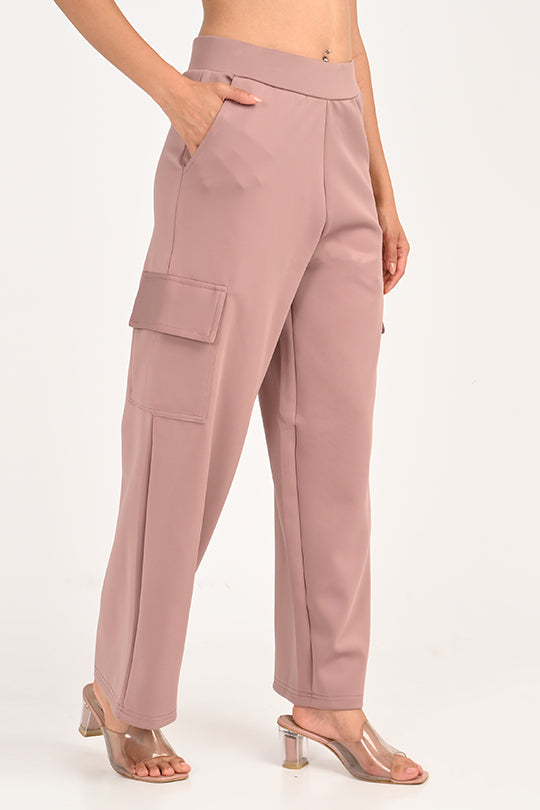 Stain Proof Dusky Rose Cargo Pants
